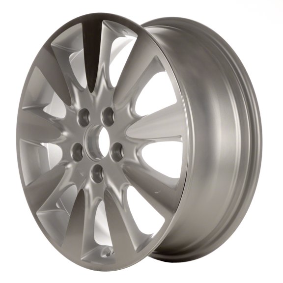 Aftermarket 2006-2007 Honda Accord EX Sedan 4-Door 17x6.5 Alloy Wheel Bright Sparkle Silver Painted with Machined Face-63919