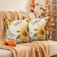 thumbnail image 5 of DaShan Sunflower Pillow Cover 18x18 Set of 2,Farmhouse Decorative Pillow Cases Couch Cushion for Bedroom Home Decor, 5 of 6