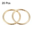 thumbnail image 3 of Unique Bargains 20mm Metal O Rings Non-Welded for Straps Bags Belts DIY Gold Tone 20pcs, 3 of 5