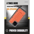 thumbnail image 5 of CaseBorne V Series Case Compatible with iPhone 14 Pro Max - Military Grade Full-Body Rugged with Kickstand and Built-in Screen Protector - Orange, 5 of 5