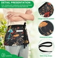thumbnail image 4 of Yayeee Waist Apron with Pockets for Cooking Waterproof Half Server Aprons, Black Floral Pattern, 4 of 7