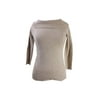 Charter Club Petite Sand Metallic 3/4-Sleeve Sweater P-P