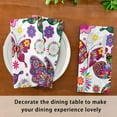 thumbnail image 5 of GZHJMY Cloth Napkin Butterfly Floral Cute Kitchen Dining Table Decor for Family Gathering Everyday Use Dinner Napkin Party Favors 6 Pack 20" × 20", 5 of 6