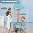 thumbnail image 4 of Patiojoy 3-in-1 Basketball Hoop Set Stand Toddler Basketball Hoop Game Set Green, 4 of 5