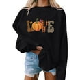 thumbnail image 2 of Brilliant Fall Womens Tops Long Sleeve Halloween Sweatshirt Women Pumpkin Coffee Graphic Sweatshirts Cute Halloween Shirts Fall Crew Neck Sweatshirt Clothes under $5.00, 2 of 5