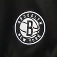 thumbnail image 3 of Men's Black/Gray Brooklyn Nets Big & Tall Pieced Body Full-Zip Track Jacket, 3 of 4