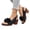 Black, variant on EKVAHL Orthopedic Block Heel Sandals for Women, Slingback Floral Decor Slip On Dress Shoes, Hollow Cut Party Wedding Daily Sandals Blue