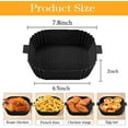 thumbnail image 2 of TEXIJUSO Silicone Air Fryer Liners, 2Pack Square Air Fryer Basket Tray Airfryer Accessories Reusable Air Fryer Accessories Air Fryer Liners for Tower Ninja COSORI Tefal Philips Gourmia Airfryer, 2 of 14