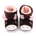 thumbnail image 2 of Otqutp Toddler Outdoor Shoes&nbsp;0-12 Months Baby Boys Girls Winter Boots Baby Sneakers Cute Animal Shoes Walking Warm Shoes First Walking Boots(Brown,0-3 Months), 2 of 7