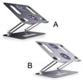 thumbnail image 4 of Soporte para computadora portátil para escritorio Soporte de enfriamiento de diseño ergonómico ajustable Soporte de escritorio plegable de Juegos de teclado y mouse para computadora Gris oscuro, 4 of 6