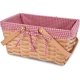 thumbnail image 3 of Cesta de picnic de virutas de madera tejidas naturales con asas dobles plegables, cesta de Pascua, almacenamiento de P, 3 of 3