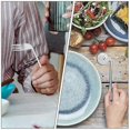 thumbnail image 2 of 1 Set of Stainless Steel Self-Feeding Curved Utensil Angled Spoon Curved Fork for Elderly Patients, 2 of 2