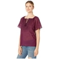 thumbnail image 3 of Lucky Brand Womens Cotton Embroidered Pullover Top, 3 of 3
