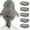 Grey, variant on 5 Pack Microfiber Hair Towels - 40 x 20 inches Super Soft, Fast Drying Turbans for Long, Thick, Curly Hair - Anti Frizz Wrap with Elastic Strap