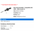 thumbnail image 2 of Rear Strut Assembly - Compatible with 2000 - 2006 Lincoln LS 2001 2002 2003 2004 2005, 2 of 2