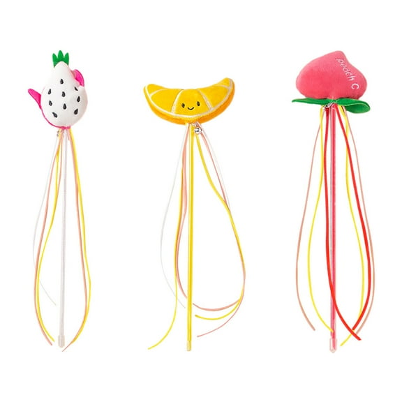 OATIPHO  Portable Kitten Teaser, Wear-Resistant and Safe, Assorted Colors 3Pcs