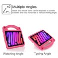 thumbnail image 4 of KidsProof Case for iPad Mini 6 2021, Allytech Lightweight Case with Pencil Holder Shock Proof Handle Friendly Convertible Stand Panda Pattern Case for iPad Mini 8.3" 6th Gen 2021, Rose, 4 of 7