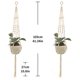 thumbnail image 5 of 2 colgadores de macramé para plantas, cestas colgantes para interiores y exteriores, cuerda de algodón, tejido a mano, bolsa de red para macetas, estilo 2, 5 of 5
