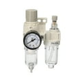thumbnail image 4 of ikayaa 1/4'' PT Air Filter Pressure Regulator Combo AFC2000 Water Oil Trap Separator Air Tool Compressor Filter Filter Trap Air Drying System Manual Drainage, 4 of 7
