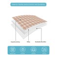 thumbnail image 4 of Quilt King Size Bedding Set, Peach Pink Plaid Reversible Summer Quilt 3 Pieces, Gingham Checked Minimalist Modern Lightweight Bedspreads Coverlets with 2 Pillow Shams for All Seasons, 4 of 5