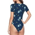 thumbnail image 4 of Balery Space Dinosaur Women's Short Sleevee Crew Neck Bodysuit Tops Short Sleeve Tops Basic-Medium, 4 of 9