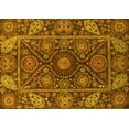 thumbnail image 1 of Ahgly Company Machine Washable Indoor Rectangle Oriental Yellow Traditional Area Rugs, 4' x 6', 1 of 4