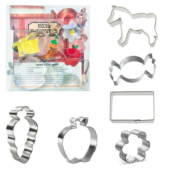 Hors D'Oeuvres Cookie Cutter Set 6 Pc - Foose Cookie Cutters - USA Tin Plated Steel
