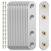 14 Pcs Straight Brackets Flat Bracket Mending Plate Stainless Steel Flat Bars Metal Plate With Holes Flat Straight Braces