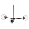 thumbnail image 3 of Briggs 32 inch pendant in black with clear shade, 3 of 8
