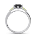 thumbnail image 4 of 2.15 Carat Shiny Round Cut Black Onyx & Peridot Gemstone Engagement Ring for Women 18K White Gold Size 4.5 by Diamond-Capitals, 4 of 7