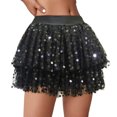thumbnail image 4 of Tanhomme TutusAdult Tutu Tulle SkirtsTutu Skirts for Girls Teens Halloween Ballet Ladies Cake Skirt Short Skirt Mesh Skirt Performance Skirt Fine Glitter Sequins Cheerleader Tutu Skirt Princess Skirt, 4 of 4
