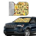 thumbnail image 2 of Yiaed Ethnic African Print Car Windshield Sunshade Front Auto Car Front Window Sun Shade Foldable Sun Visor Shield Cover Auto Accessories for Sedan SUV Truck-Small, 2 of 5