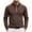 Coffee, variant on Timegard Long Sleeve Shirts for Men Button Quarter Pullover Stand Collared Breathable Fall Casual Golf Work Shirts Sweatshirts(White,XL)