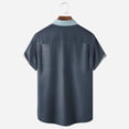 thumbnail image 3 of Mens Polo T-Shirt Stylish Comfortable Loose Fit Button Decoration Mens Summer Clothing,Blue,5XL, 3 of 7