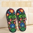 thumbnail image 2 of Fotbe Traditional Floral Polish Pantuflas Peludas para Mujer con Estampado, Zapatillas de Peluche, Zapatos de Invierno para Casa, Uso Interior y Exterior-Large, 2 of 8