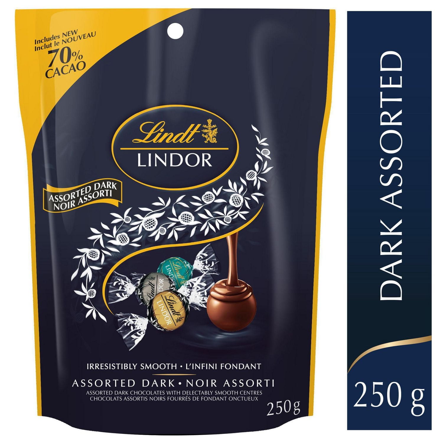 Assortiment de truffes Lindor en chocolat noir