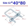 thumbnail image 3 of 4 Pack Leaf Spring Clamp Kit,12*40*80mm Clamps for Truck, Locks Springs Square, 3 of 5