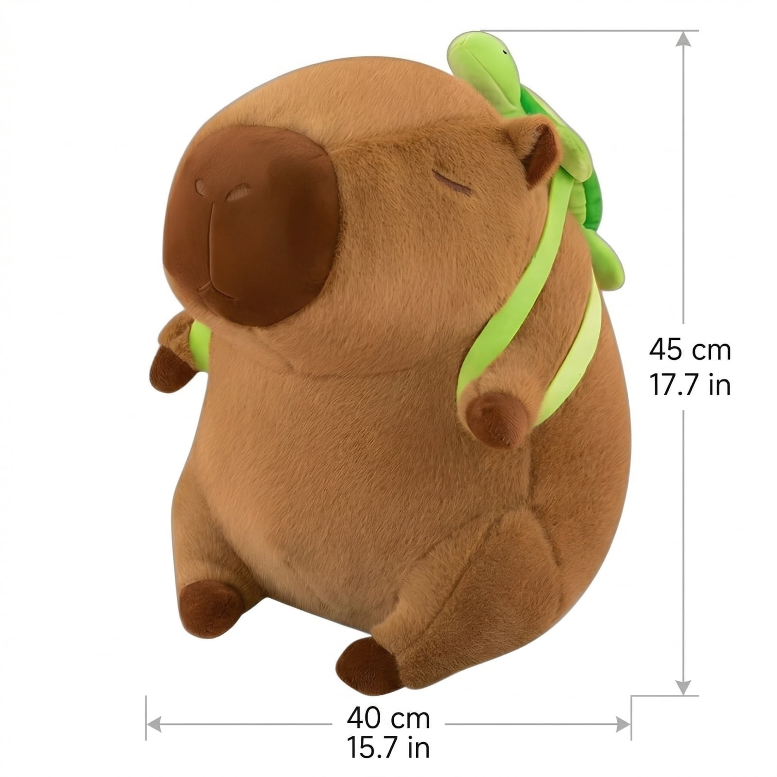 Capybara Plush Toy, 17.6Inch Cuddly Soft Huggable Stuffed Animals Plush Pillows, Gifts for Teens Women & Fans