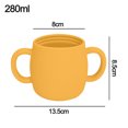 thumbnail image 2 of Silicone Preschool Cup - Baby Training Open Cup with Handle, suitable for children over 6 months old - yellow, 2 of 5