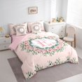 thumbnail image 3 of jejeloiu Kawaii Flowers Blossom 7-Piece Twin Bedding Sets,Happy Valentine'S Day Bedding Comforter Set,First Letter E Sheet Sets For Girls,Super Cozy Room Decor Reversible, 3 of 8