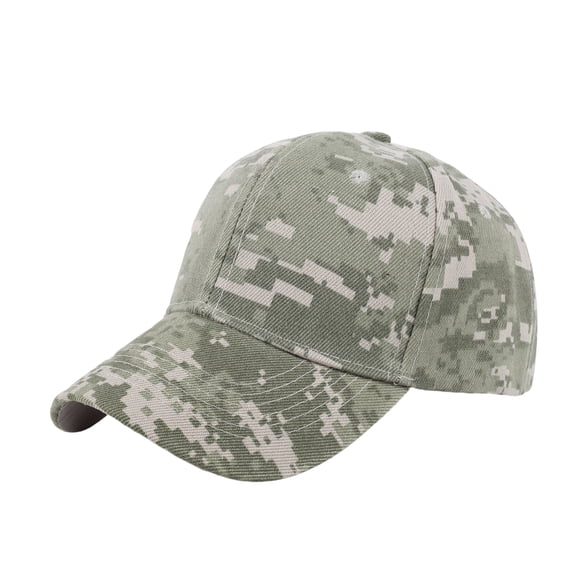 Boyscolos Digital Camo Baseball Cap, Adjustable Strap Back Tactical Camouflage Curved Brim Sun Hat for Fishing Hiking Outdoor A One Size