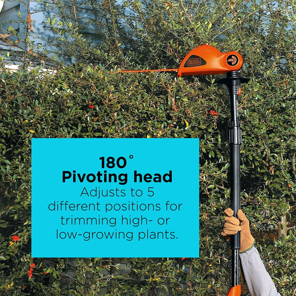 BLACK+DECKER 20V MAX* Cordless Pole Hedge Trimmer, 18-Inch, LPHT120