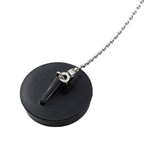Universal Rubber Sink Plug with Chain Bathroom Drain Stopper for Kitchen 40mm