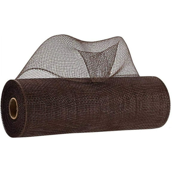 Fall Wreath Brown Deco Mesh - 10" x 10 Yards, Chocolate Brown, Fall Decor, Thanksgiving, Autumn, Christmas Ribbon