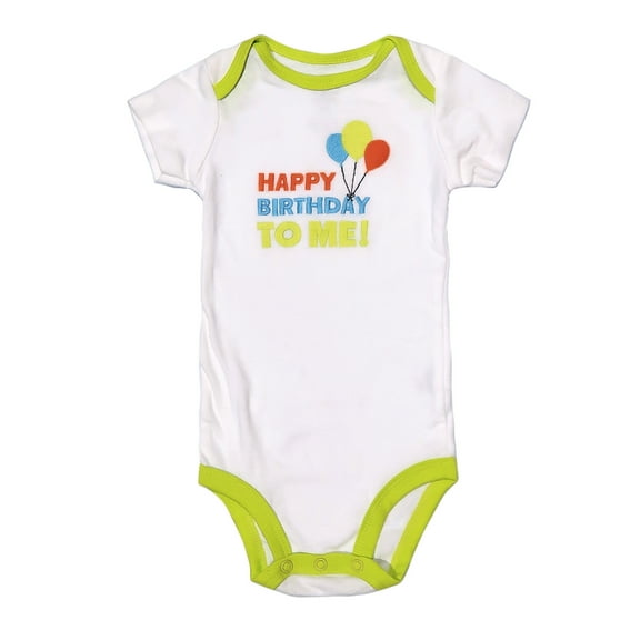 Carter's Embroidered Happy Birthday to ME Baby Boy's and Girl's Bodysuit (6-9 Months)