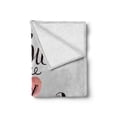 thumbnail image 2 of Saying Soft Flannel Fleece Throw Blanket, Handwritten Style Phrase You are My Heart Romantic Love Message, Cozy Plush for Indoor and Outdoor Use, 60" x 80", Seal Brown Coconut, by Ambesonne, 2 of 6