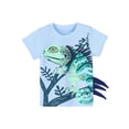 thumbnail image 3 of MEZZALL Glow In The Dark Print Boys Short Sleeve O-Neck T-Shirt Cool Graphic Tee Soft Casual Tops For Kids Youth Cozy Toddler Blouses Clothing, 3 of 5