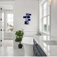 thumbnail image 2 of Geometric Metal Wall Art Decoration with Layers of Silver Tones & Bold Colors - Candy Blue, 2 of 2
