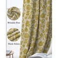 thumbnail image 6 of Yelllow Floral Blackout Curtains for Bedroom - 84 Inch Long Light Blocking 2 Panels Set, Vintage Rustic Plants Flowers Spring Thermal Insulated Living Room Drapes Grommet Window Curtains 52"x84", 6 of 8