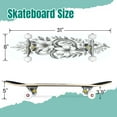 thumbnail image 2 of 31'' Complete Skateboard 7 Layer Canadian Maple Double Kick Deck Skateboards Snake decorated flowers leaves Skate Board for Beginner Adult Gifts, 2 of 5